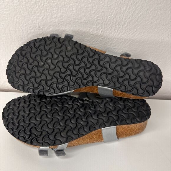 Papillio by Birkenstock Lana Wedge Sandal Size 38 / US 7 Silver Metallic - Picture 5 of 8